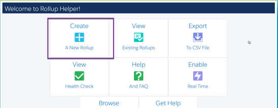 Create Rollup button